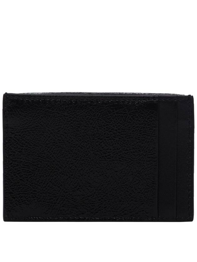 Logo Monogram Calfskin Card Wallet Black - SAINT LAURENT - BALAAN 4