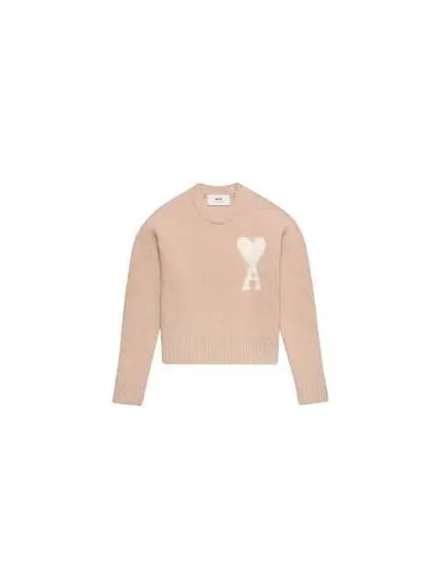 De Coeur Intarsia Knit Top Powder Pink - AMI - BALAAN 2