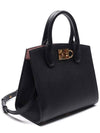 Gancini Studio Box Tote Bag Black Bonbon - SALVATORE FERRAGAMO - BALAAN 4