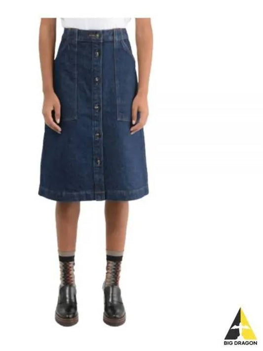 Jade Denim Skirt Navy - A.P.C. - BALAAN 2