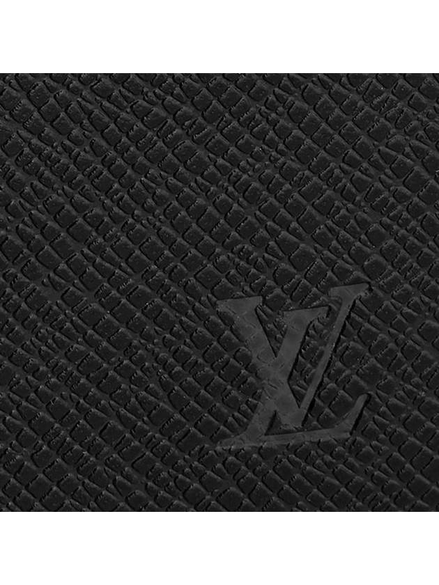 Pocket Organizer Taiga Leather Card Wallet Black - LOUIS VUITTON - BALAAN 6