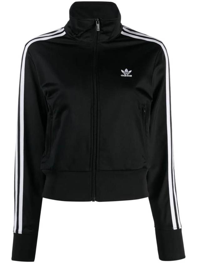 Trefoil Logo Cropped Zipper Track Jacket Black - ADIDAS - BALAAN 1