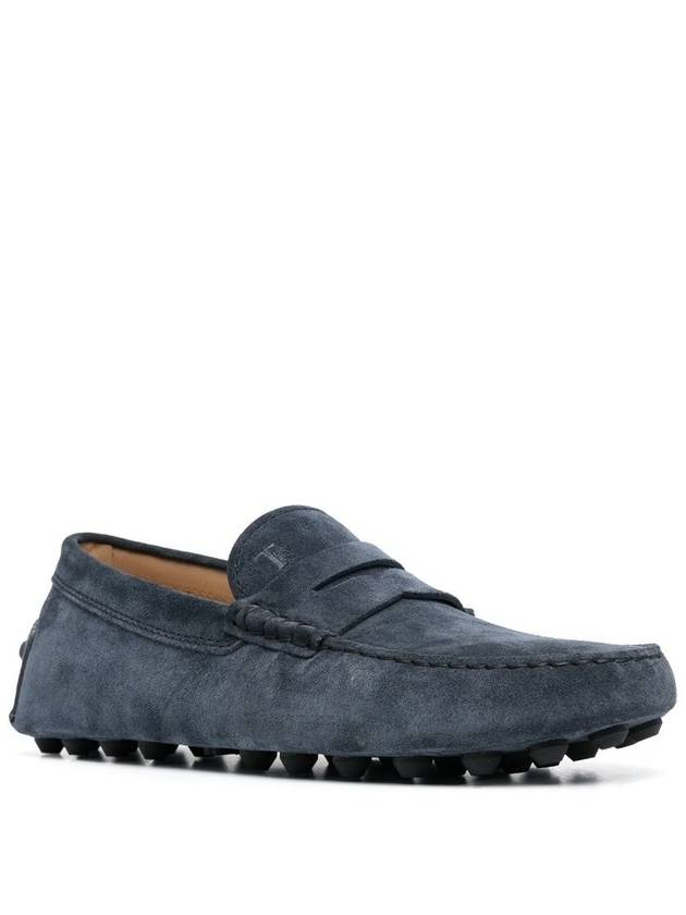 Gommino Bubble Suede Driving Shoes Blue - TOD'S - BALAAN 3