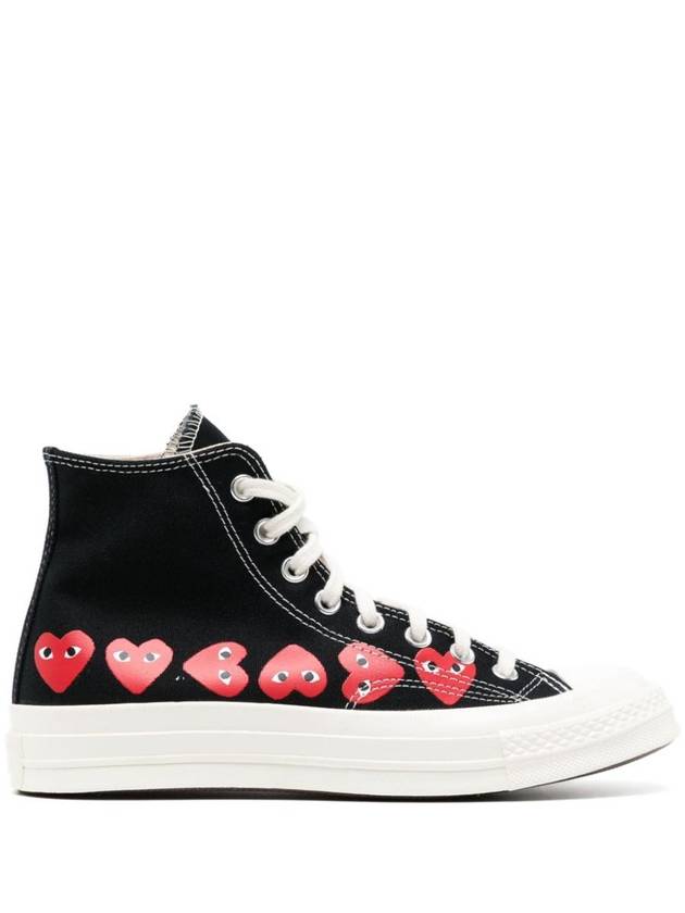 Comme Des Garçons Play X Converse Multi Red Heart Chuck Taylor All Star '70 High Sneakers - COMME DES GARCONS PLAY - BALAAN 1