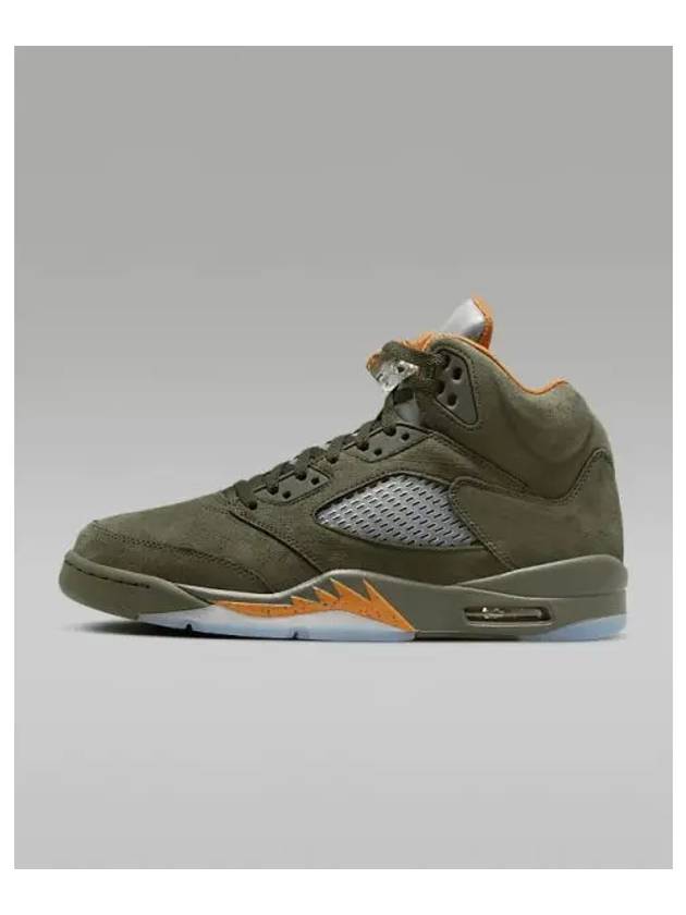 Air Jordan Retro 5 Low Top Sneakers Olive - NIKE - BALAAN 2