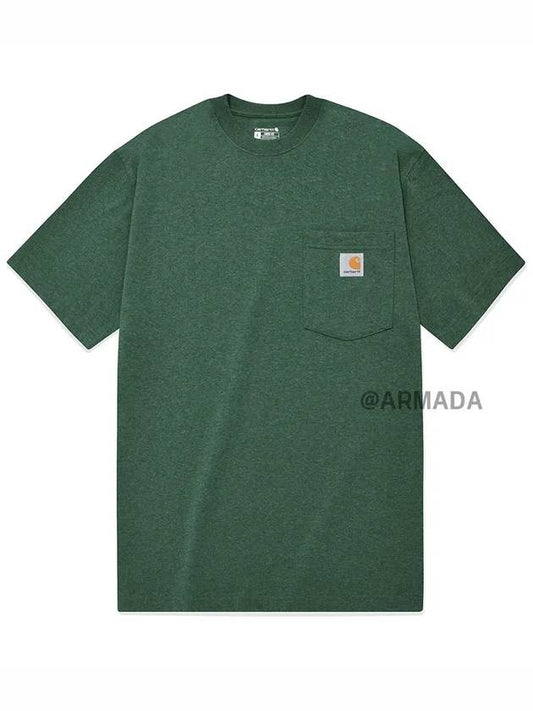 K87 Workwear Pocket Short Sleeve TShirt Northwood Heather - CARHARTT - BALAAN 1