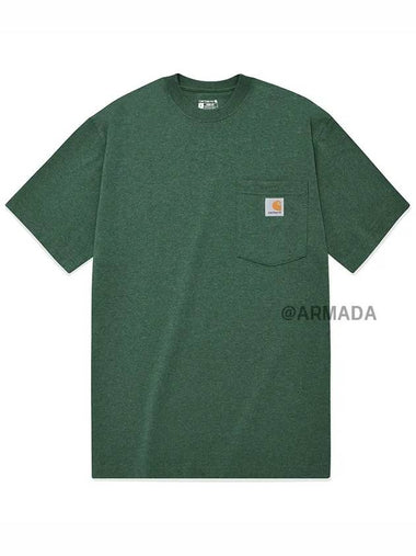 K87 Workwear Pocket Short Sleeve T Shirt Northwood Heather - CARHARTT - BALAAN 1