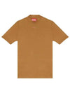 T Mokky Microdiv Logo Short Sleeve T-Shirt Camel - DIESEL - BALAAN 2