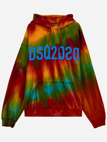 Men s Rainbow Hooded Sweatshirt S74GU0566S25030 - DSQUARED2 - BALAAN 1