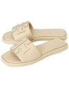 Double T Slide Slippers Beige - TORY BURCH - BALAAN 2