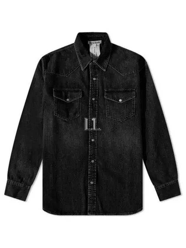 Karty Denim Long Sleeve Shirt Black - ACNE STUDIOS - BALAAN 2