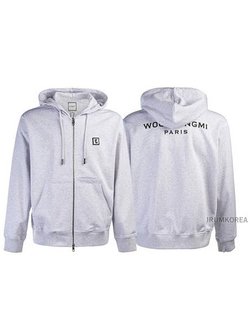 Men s Back Logo Hooded Zip up W243TS47 740G - WOOYOUNGMI - BALAAN 1