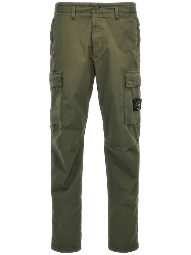 Supima Cotton Twill Stretch TC Straight Pants Green - STONE ISLAND - BALAAN 2