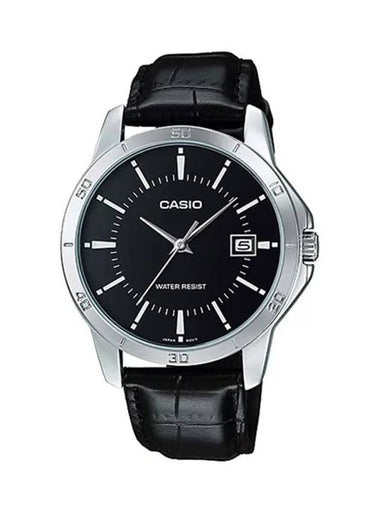 Men's Leather Wrist Watch MTPV004L1A - CASIO - BALAAN 1