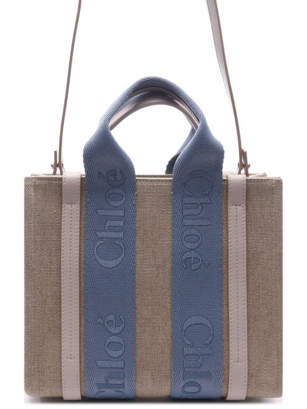 Woody Logo Small Tote Bag Blue - CHLOE - BALAAN 2