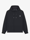 Hoodie Windbreaker in Nylon with Grey Fox Head Patch Black - MAISON KITSUNE - BALAAN 3