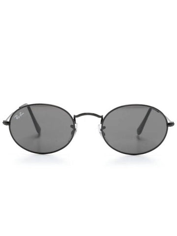 Eyewear Oval Frame Sunglasses Black - RAY-BAN - BALAAN 1