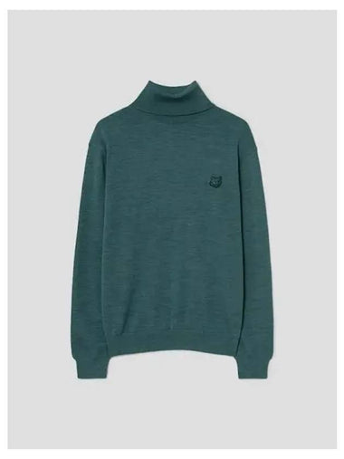 Men s Foxhead Patch Regular Turtleneck Evergreen Domestic Product - MAISON KITSUNE - BALAAN 1