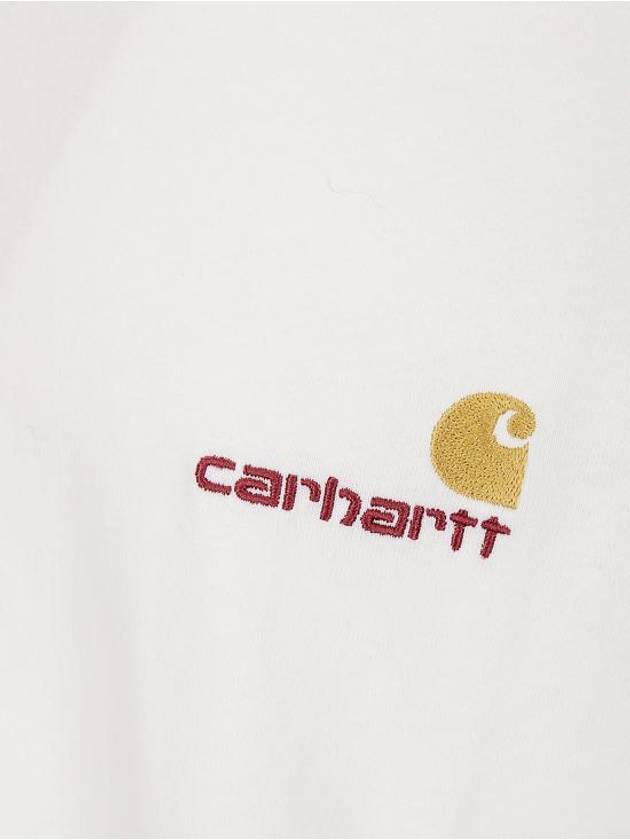 American Script Long Sleeve T-Shirt White - CARHARTT WIP - BALAAN 4