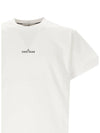 Stamp One Print Short Sleeve T-Shirt White - STONE ISLAND - BALAAN 4