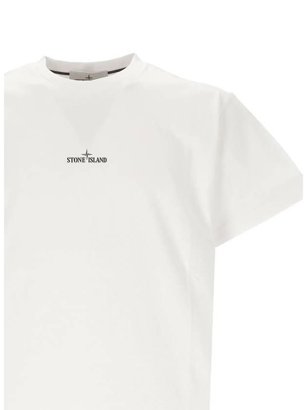 Stamp One Print Short Sleeve T-Shirt White - STONE ISLAND - BALAAN 4