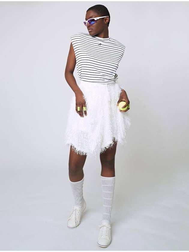 AW31PS08 Fringe Tulle G ShortsWhite - ATHPLATFORM - BALAAN 8