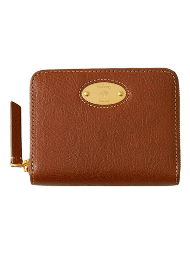 Plaque Zipper Around Half Wallet Oak Legacy - MULBERRY - BALAAN 1