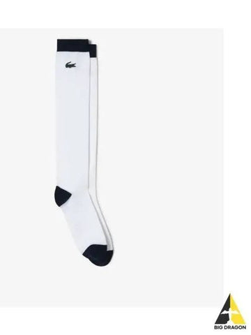 Women s Sports Knee Socks White - LACOSTE - BALAAN 1