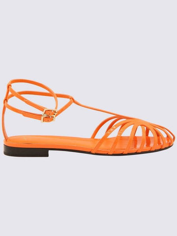 Alevì Orange Leather Elena Flats - ALEVI - BALAAN 1