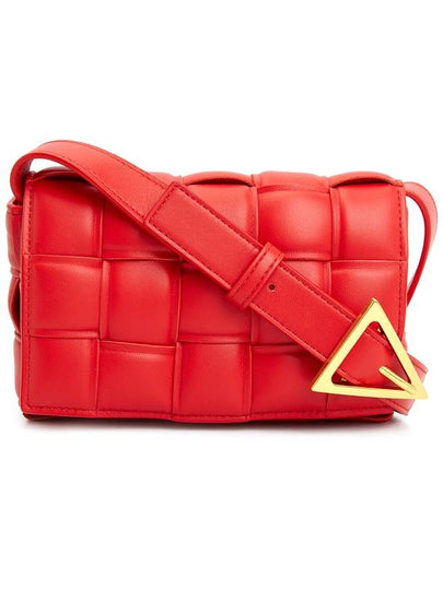 Cassette Intrecciato Padded Small Cross Bag Red - BOTTEGA VENETA - BALAAN 2