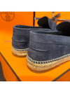 Men's loafers suede goatskin trip espadrille navy - HERMES - BALAAN 10