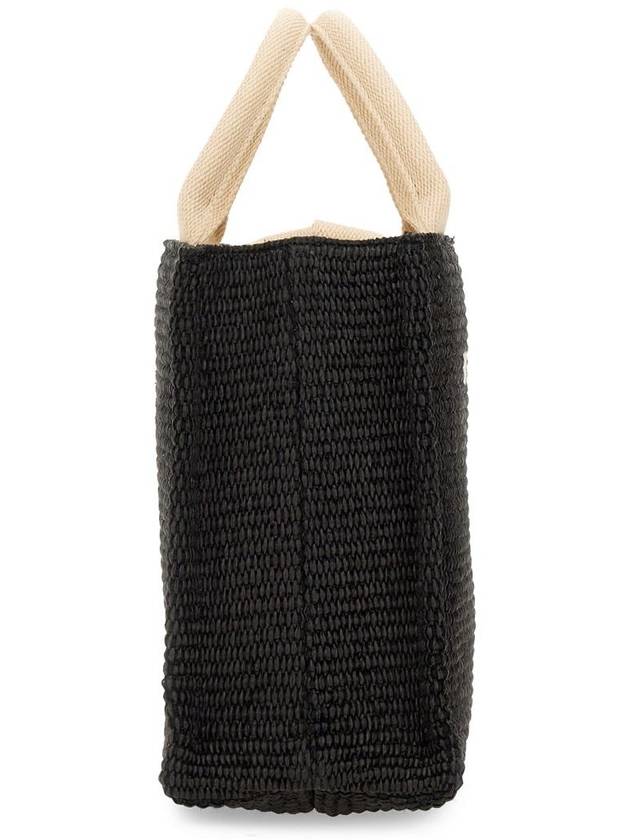 Small Raffia East West Tote Bag Black - MARNI - BALAAN 5