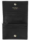 Vara Bow Gloss Flap Half Wallet Black - SALVATORE FERRAGAMO - BALAAN 5