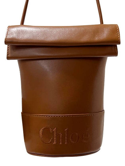 Logo Micro Bucket Bag Brown - CHLOE - BALAAN 2