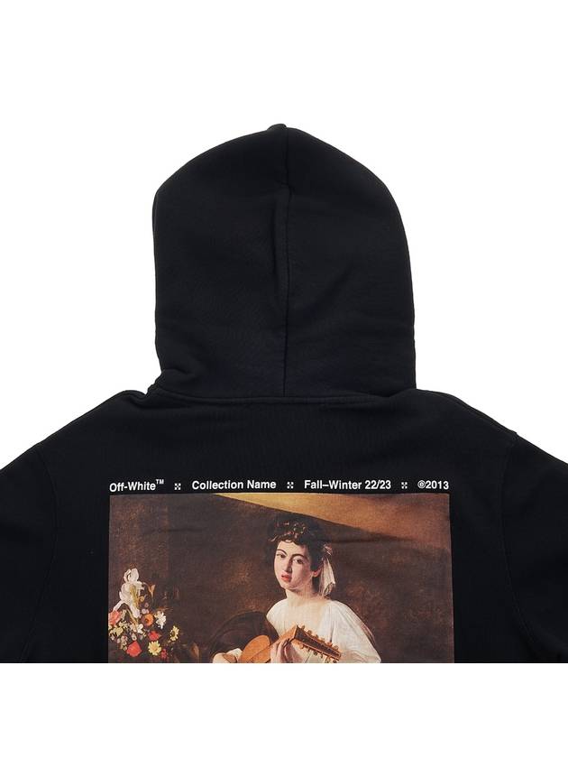 Caravaggio Print Drawstring Hoodie Black - OFF WHITE - BALAAN 10