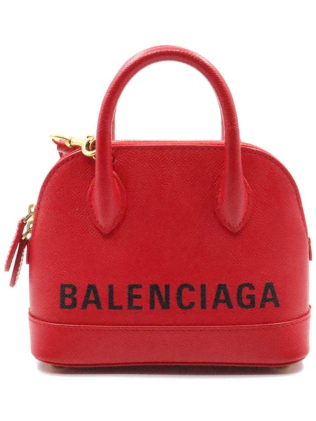 Women Balenciaga 525050 Rouge Coclico Graffiti Logo XXS Bill Top Handle 2WAY gt bag Gangbuk used luxury goods - BALENCIAGA - BALAAN 4