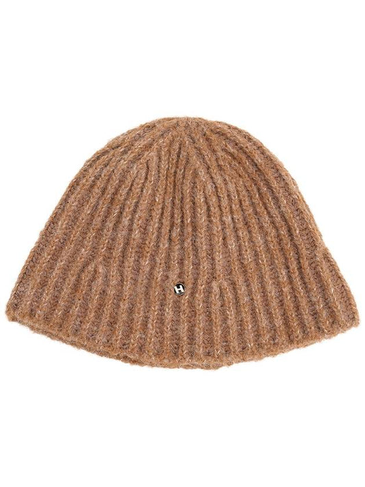 Wool Badge Beanie Beige - HIGH SCHOOL DISCO - BALAAN 1