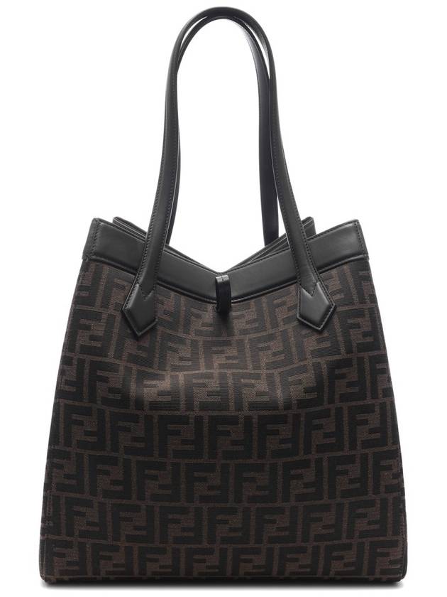 Transformable Tissu FF Jacquard Marron Tote Bag Brown - FENDI - BALAAN 5