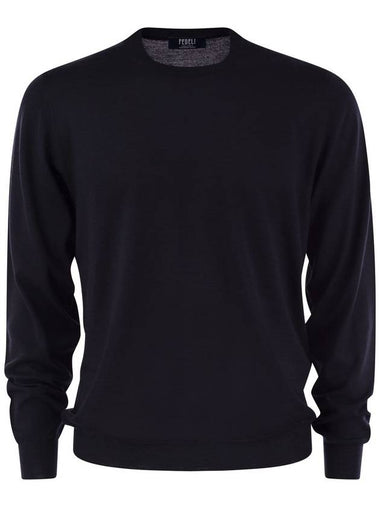 Crew-neck sweater in virgin wool - FEDELI - BALAAN 1