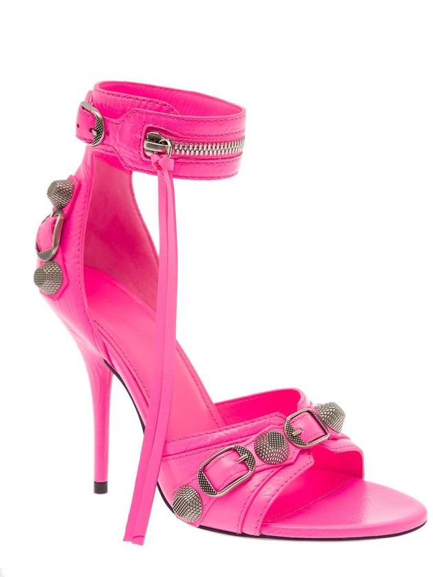 CAGOLE Metal Detail Leather Sandal Heels Pink - BALENCIAGA - BALAAN 4