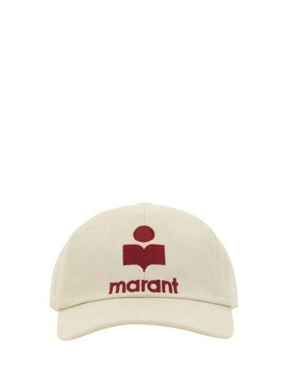 Tyron Logo Cotton Ball Cap Ecru Red - ISABEL MARANT - BALAAN 2