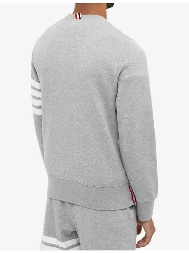 4 Bar Loopback Jersey Sweatshirt Light Grey - THOM BROWNE - BALAAN 4