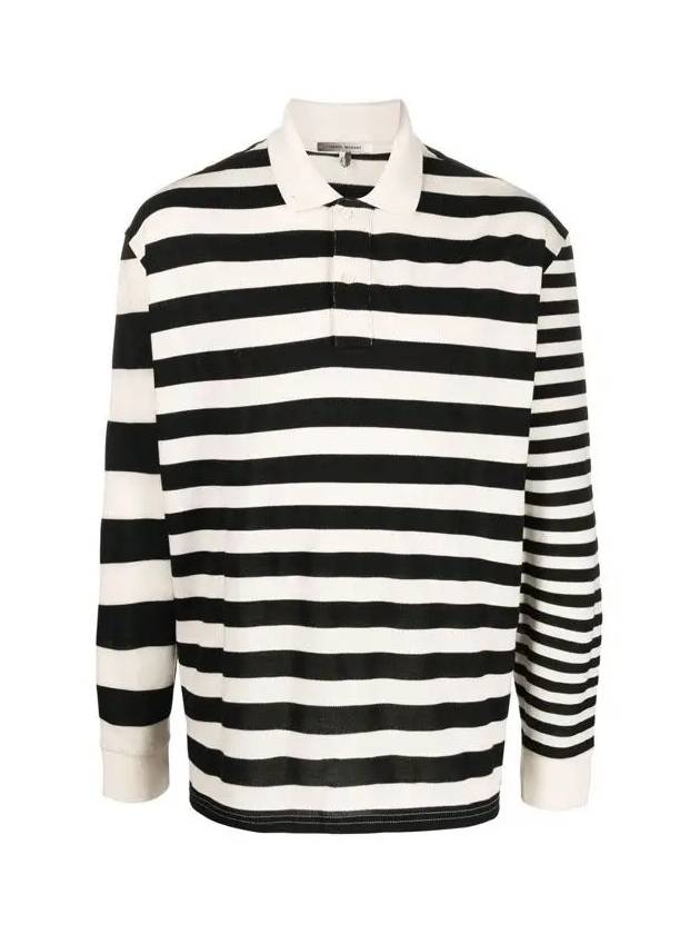 Ato Striped Long Sleeve Polo Shirt - ISABEL MARANT - BALAAN 3