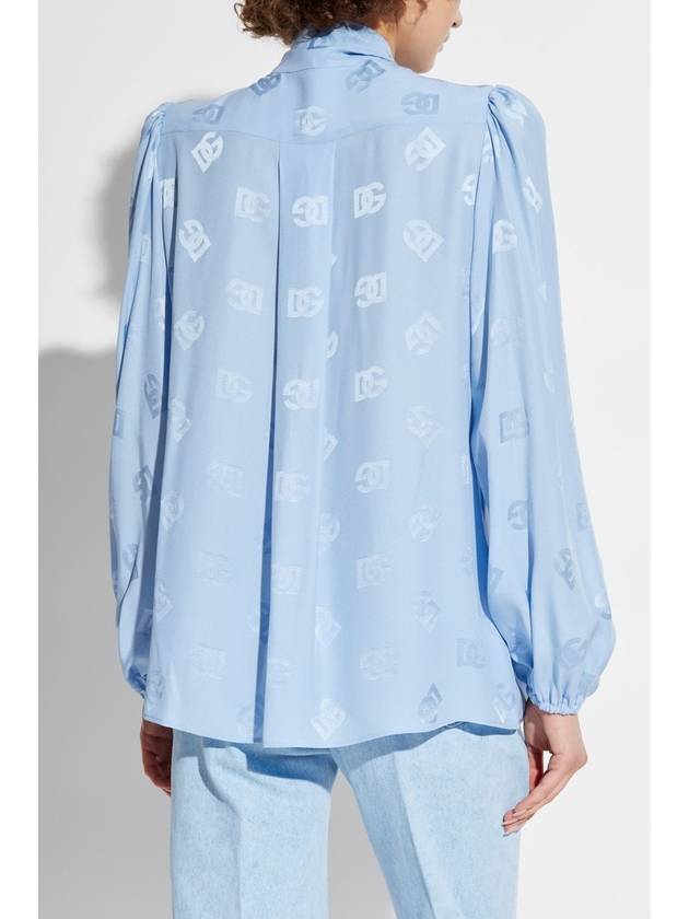 Dolce & Gabbana Silk Shirt, Women's, Blue - DOLCE&GABBANA - BALAAN 4