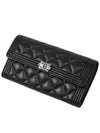 Boy Silver Long Flap Caviar Long Wallet Black - CHANEL - BALAAN 4