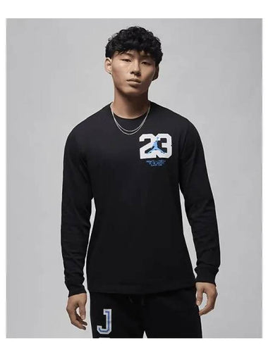 Jordan Sports Men s Long Sleeve T Shirt Black Legend Blue FZ1981 011 731635 - NIKE - BALAAN 1