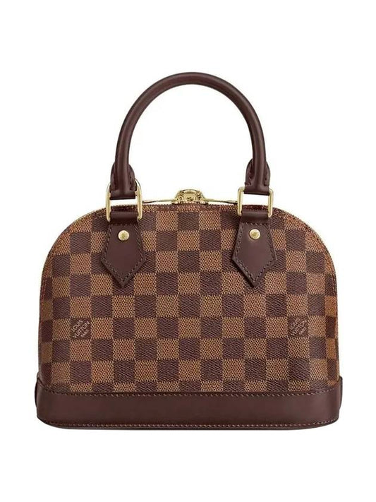 Alma BB Damier Ebene Tote Bag Brown - LOUIS VUITTON - BALAAN 1