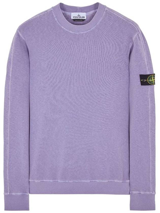 Garment Dyed Malfile Crewneck Sweatshirt Sky Blue - STONE ISLAND - BALAAN 2