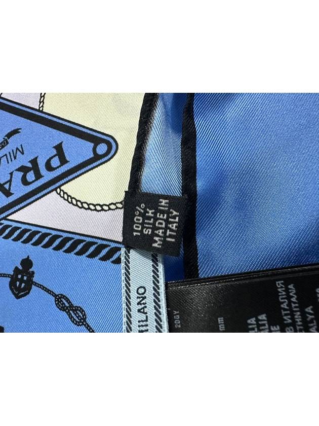 Logo Silk Square Classic Scarf - PRADA - BALAAN 8