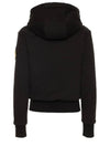 Madison Bunny Logo Gold Hardware Hooded Zip Up Black - MOOSE KNUCKLES - BALAAN 3